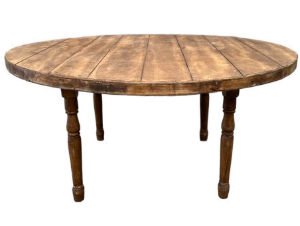 Mesa de madera redonda