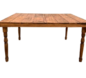 Mesa de madera cuadrada