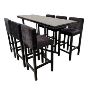 Periquera black trendy para 6 personas