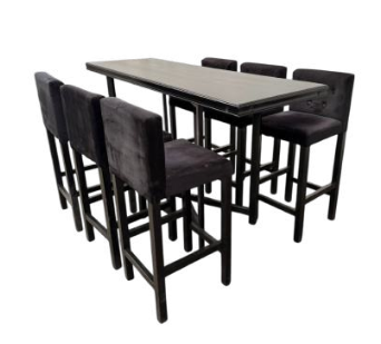 Periquera black trendy para 6 personas